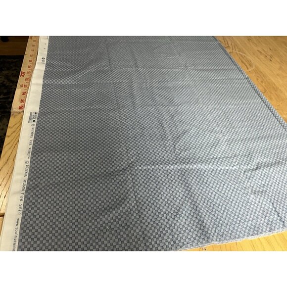 Debbie Mumm For SSI "Mumms the Word" 3 Yards x 44" Wide Blue, Lighter Blue Check - Picture 3 of 12